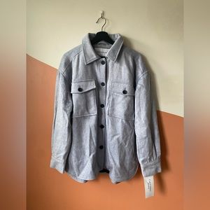 Calvin Klein NWT grey fleece shacket